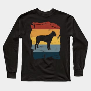 Cane Corso Distressed Vintage Retro Silhouette Long Sleeve T-Shirt